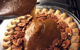 Pouring the pie in